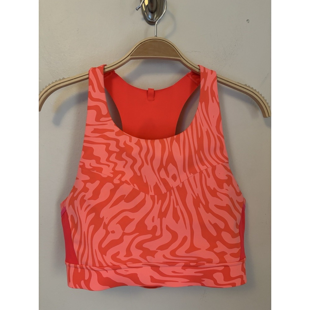Brooks Drive 3 Pocket Run Athlete Sports Bra Size 38 C/D Cup Pink Orange